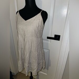 Abercrombie & Fitch Tan V-Neck Mini Sundress
